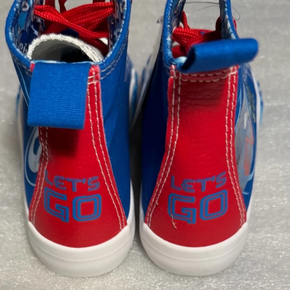 Sonic NIKELODEON BOYS Kids High-Top Sneakers - Blue and Red NWOT